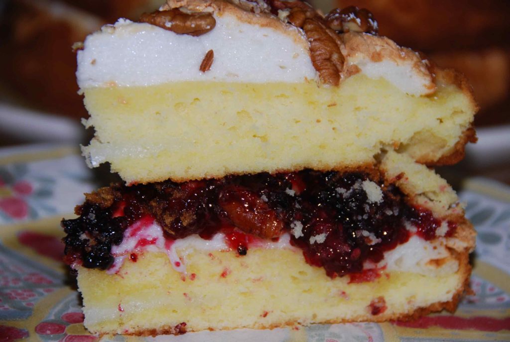 Cake with Meringue and Strawberry Jam 6