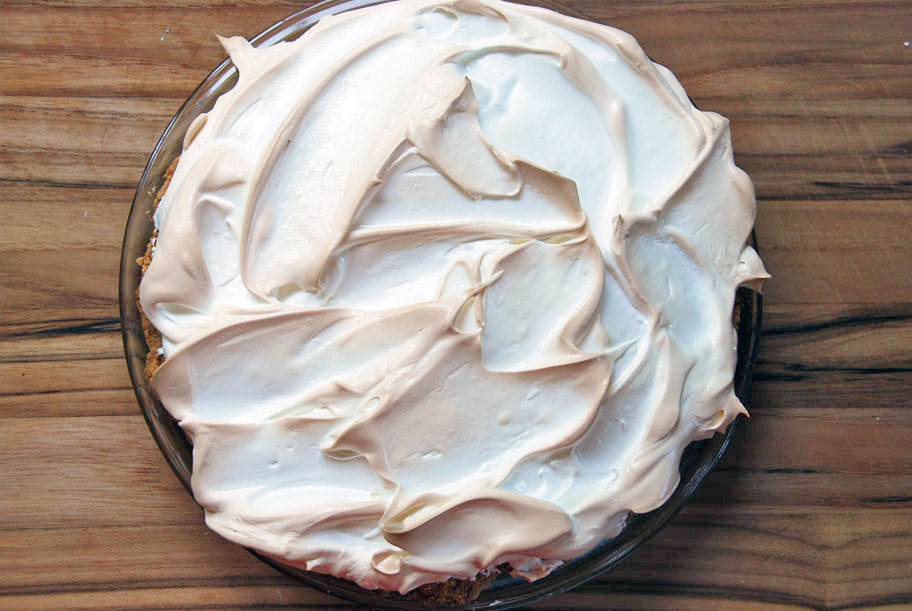 lime pie with baked meringue
