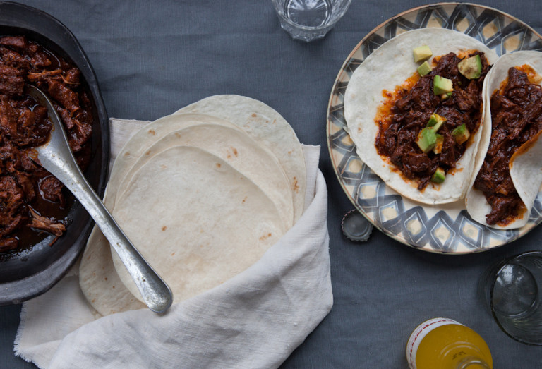 Pork Stew Stacked in Corn Tortillas Pati Jinich