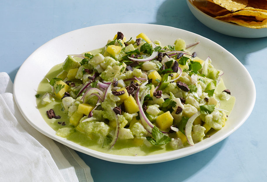 Red Snapper Ceviche with Mango, Avocado and Tomatillo