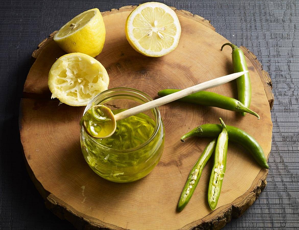 Serrano Chile in Lime and Oil