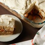 Cuatro Leches Cake with Plums and Apricots