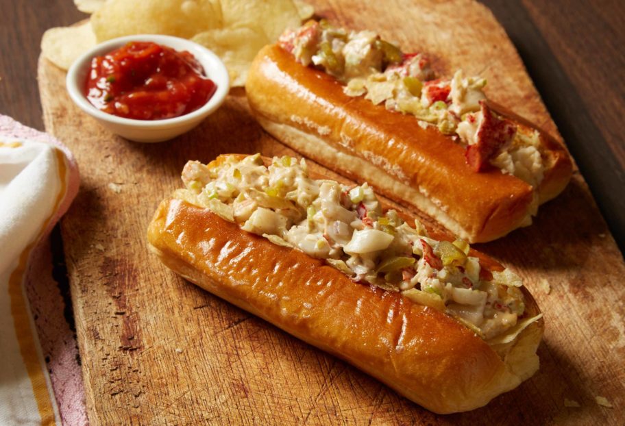 Lobster Rolls with Chipotle Mayo, Pickled Jalapeños and Serrano Cocktail Sauce