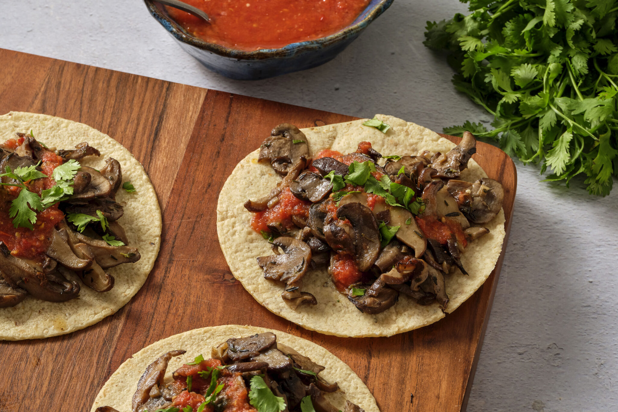 Mushroom Tacos with Chile de Arbol Salsa Pati Jinich