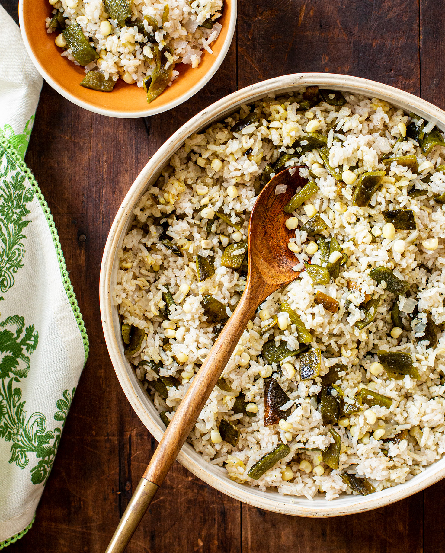 Poblano and Corn Rice