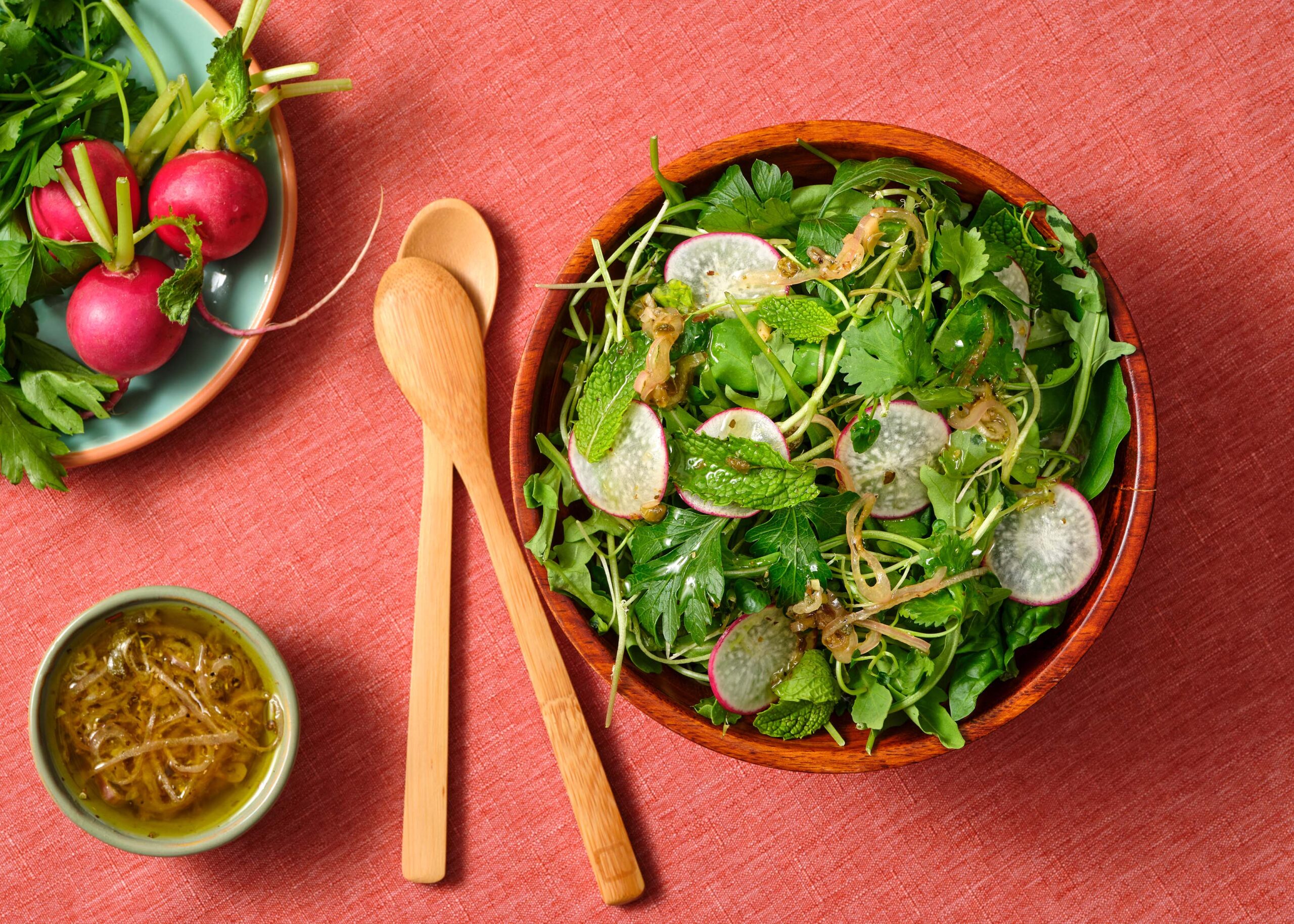 Super Greens Salad with Oregano Vinaigrette