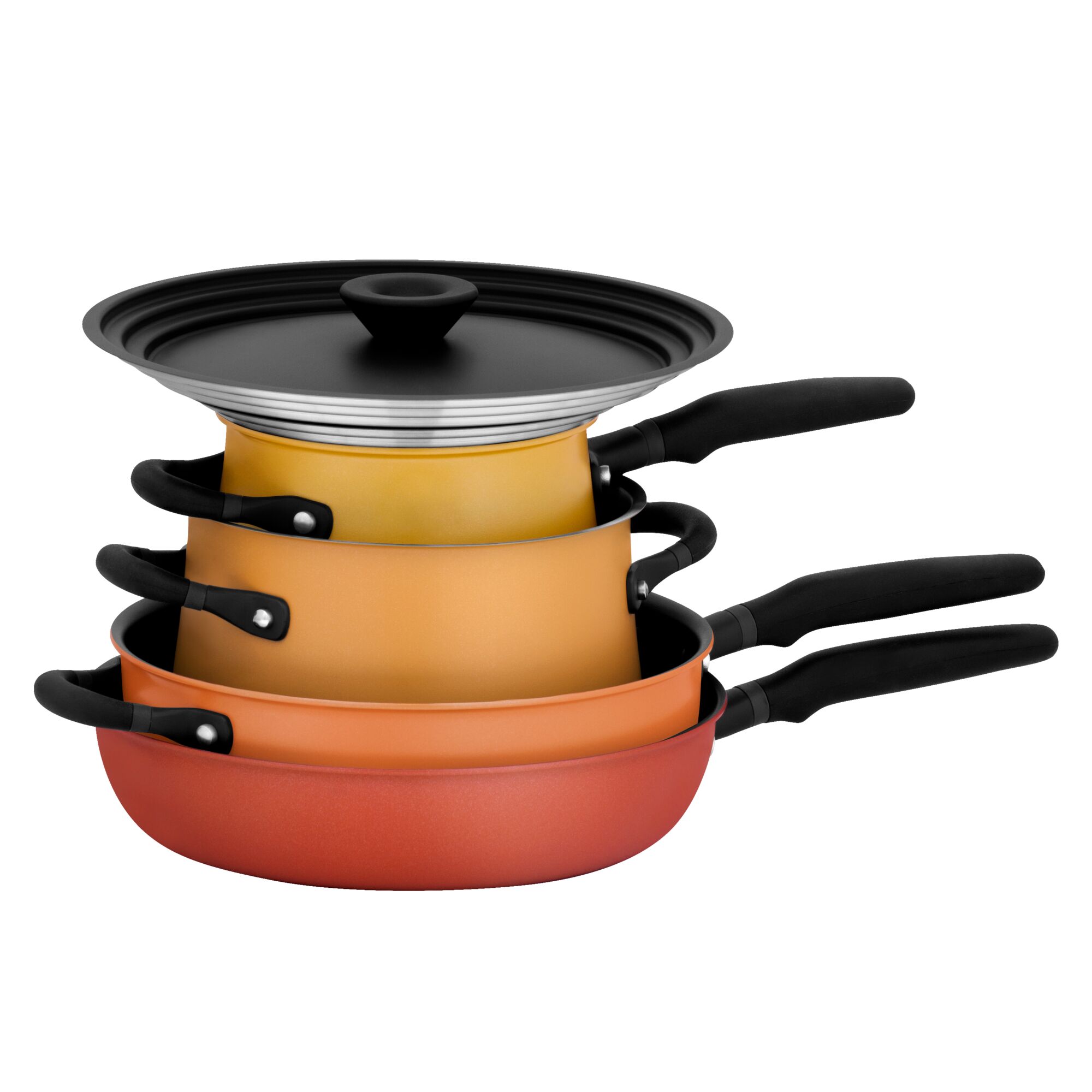 6-Piece Nonstick and Stainless Steel Cookware Set