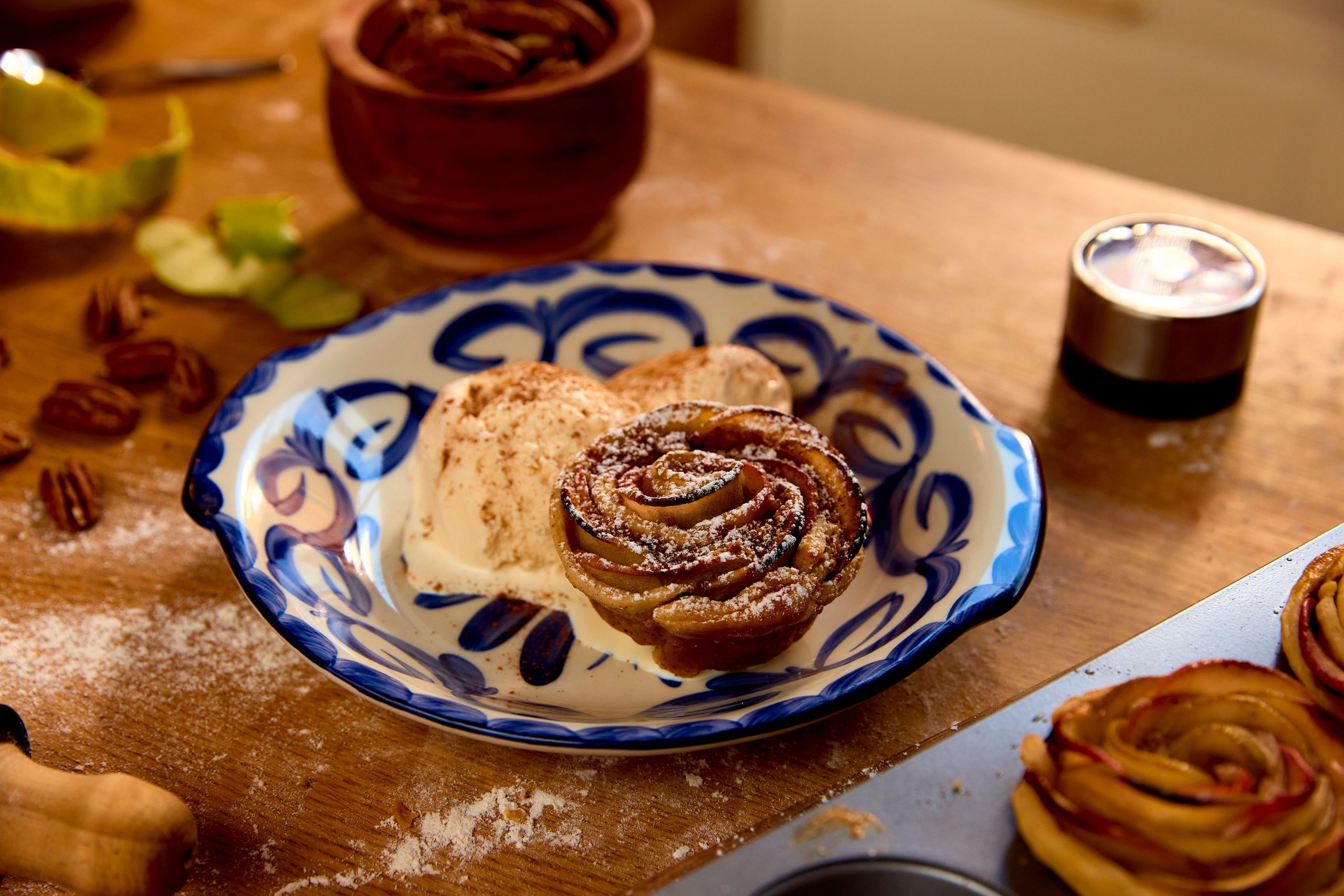 Apple Strudel Flower Puffs