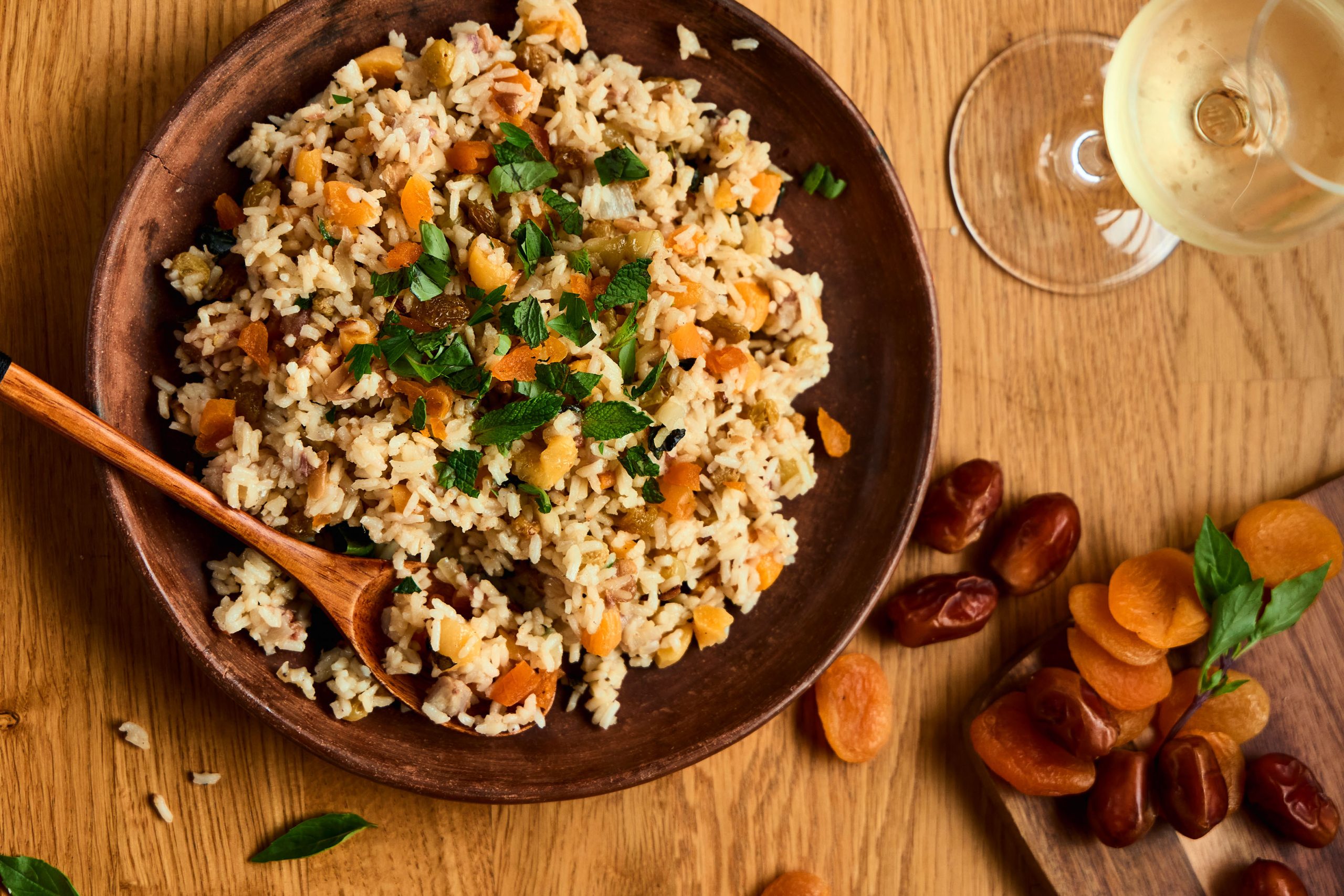 Rice with Dates and Apricots