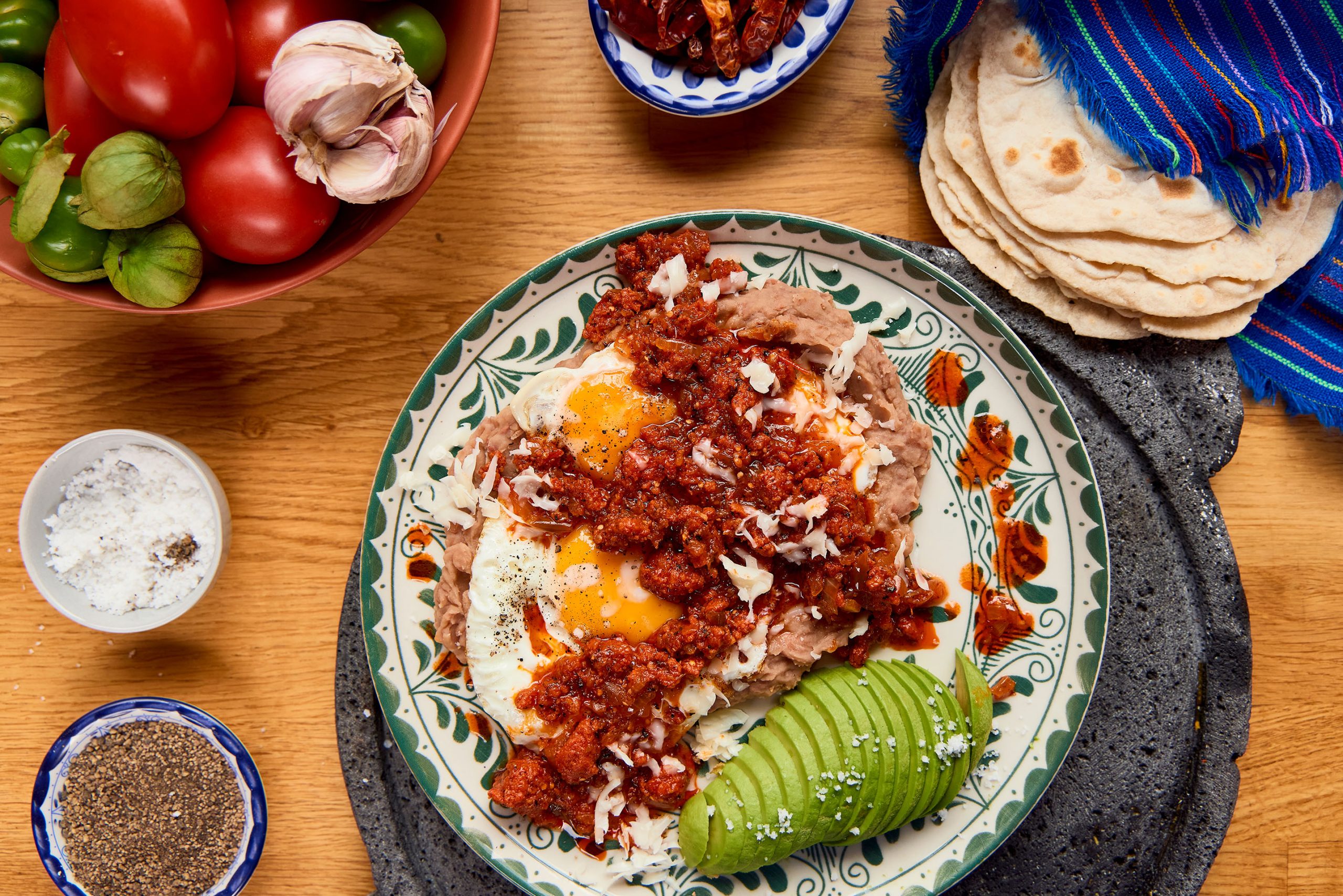 Sunny Side Up Eggs with Salsa de Chorizo