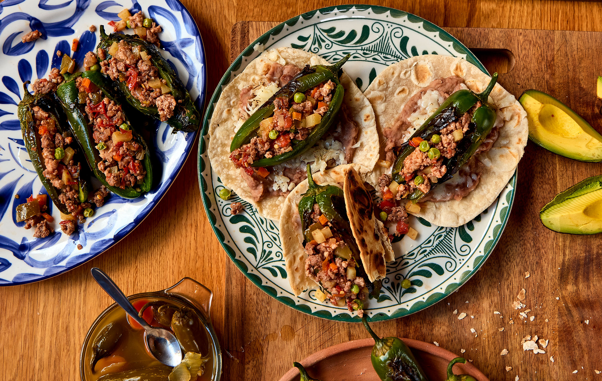 Picadillo Stuffed Jalapeños Tacos